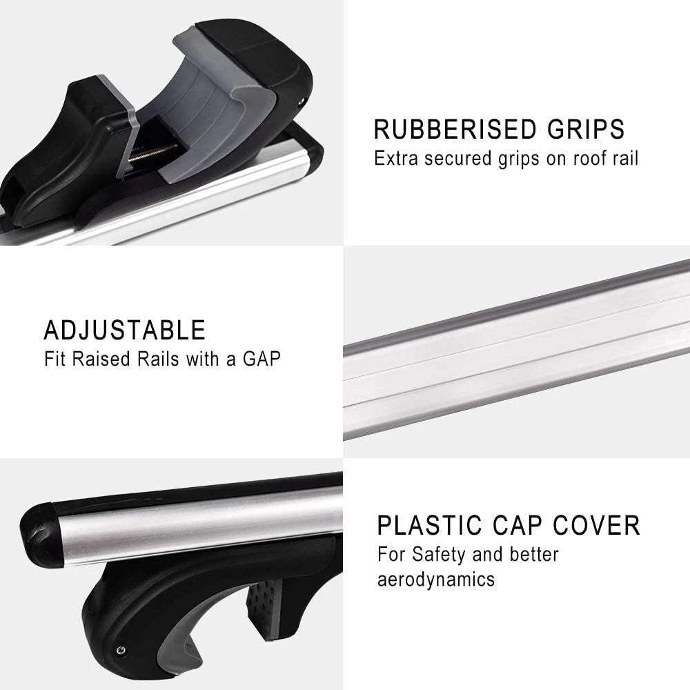 Set of 2 Roof Rack Cross Bars for Car Top Cargo Luggage (53")