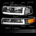 LED DRL Black Amber Side Headlight Bumper Lamp for Silverado (1999–2002)