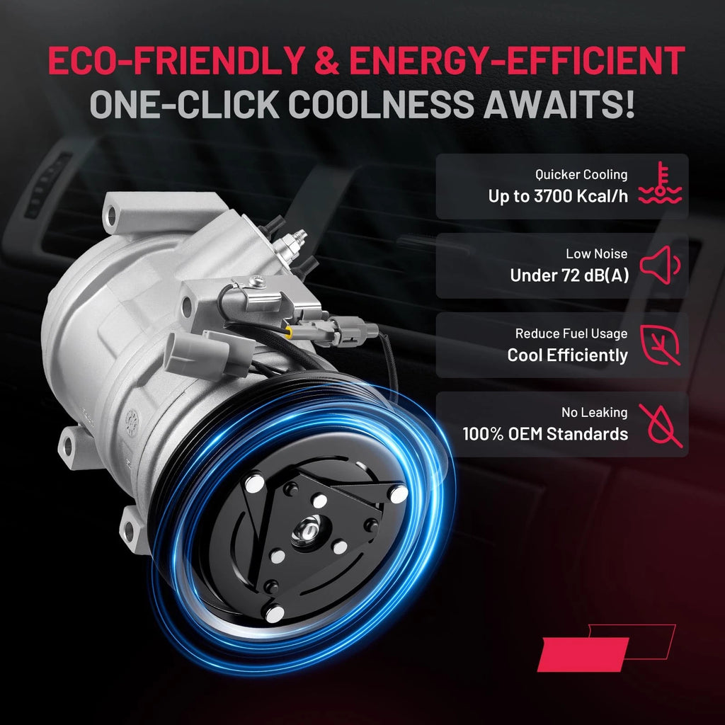 A/C Compressor w/ Clutch for Toyota Camry (2000–2006) Highlander (2001–2003) CO 28004C
