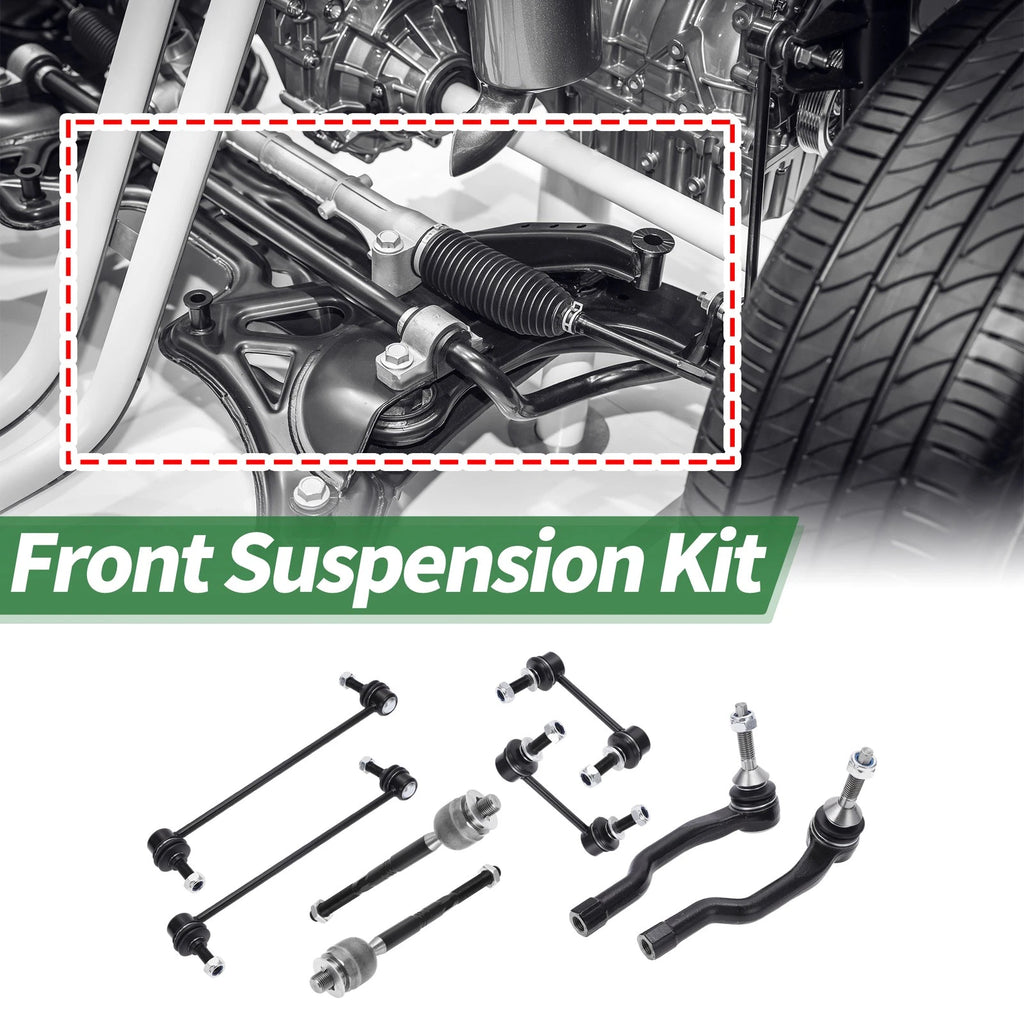 8pcs Front Suspension Kit Tie Rod End Sway Bar Link for Ford Fusion (2006–2012)