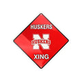 NCAA Nebraska Cornhuskers Metal Crossing Sign 12"x12"