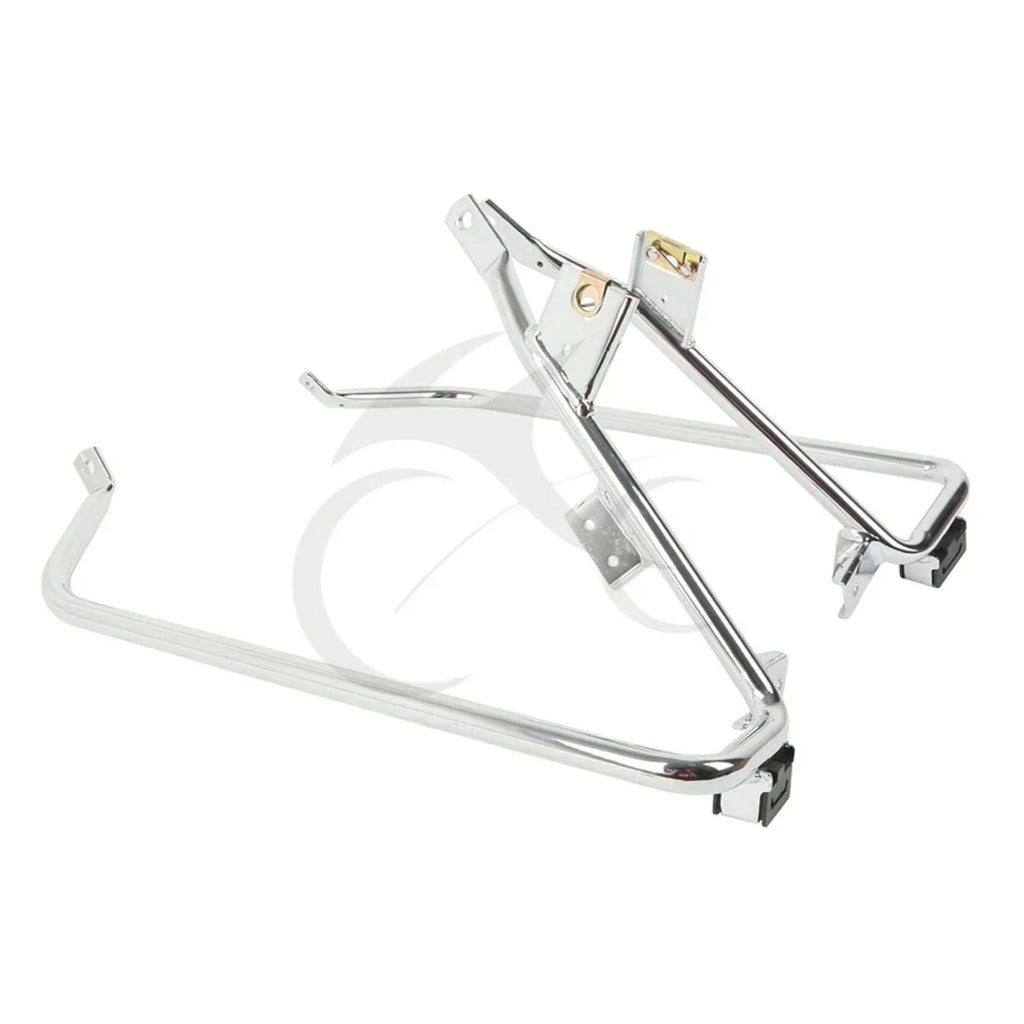 Chrome/Black Saddlebag Brackets for Harley Touring (2009-2013)