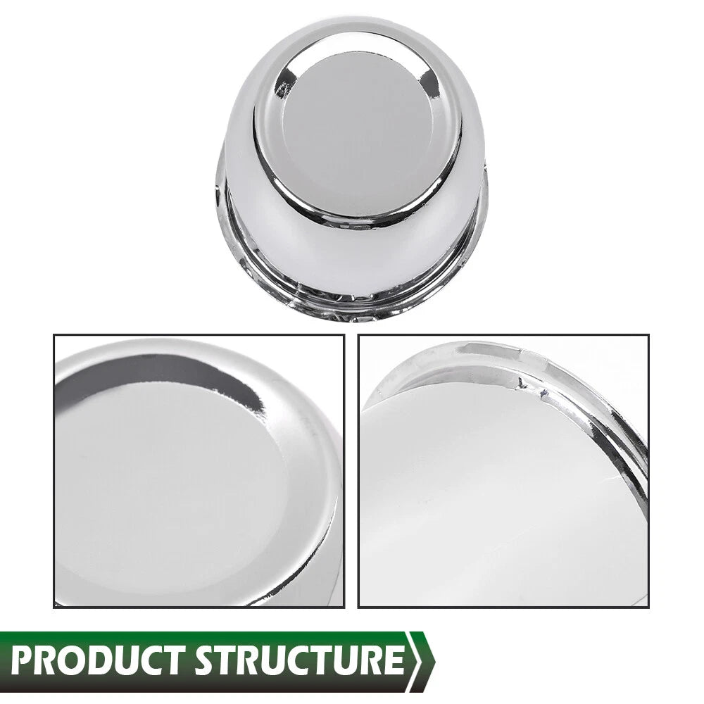 Set of 4 Chrome Push Through Center Caps for 3.18" Rims