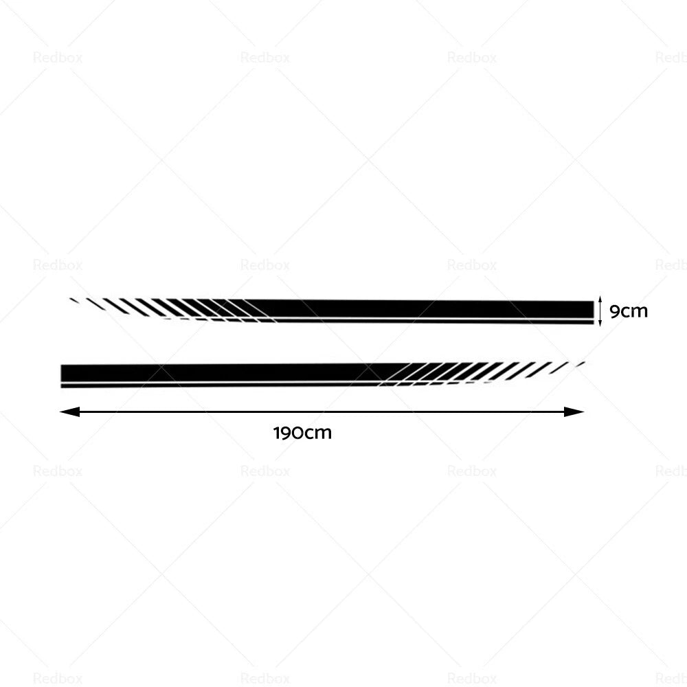 Racing Plaid Side Door Fender Skirt Stripes Decals for