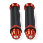 2pcs Handle Bar Hand Grip for Yamaha Honda Suzuki (7/8", Orange)