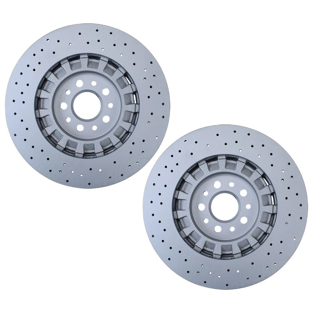 Set of 2 Dimpled Brake Disc Rotors for Maserati Levante S (2017–2022)