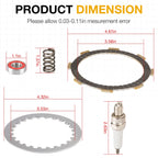 Clutch Friction Plates Gasket Kit for Honda CRF80F CRF100F (2004–2013)
