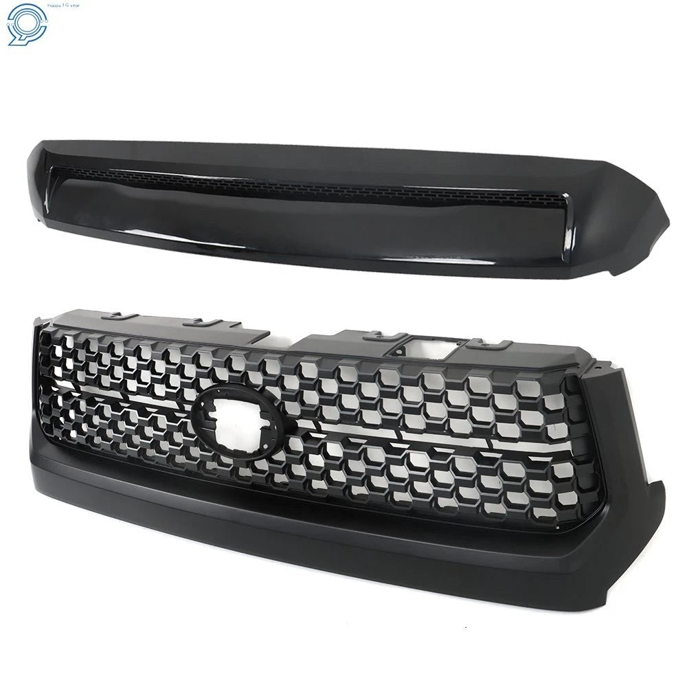 Grille and Hood Bulge Molding for Toyota Tundra (2014–2020) Black