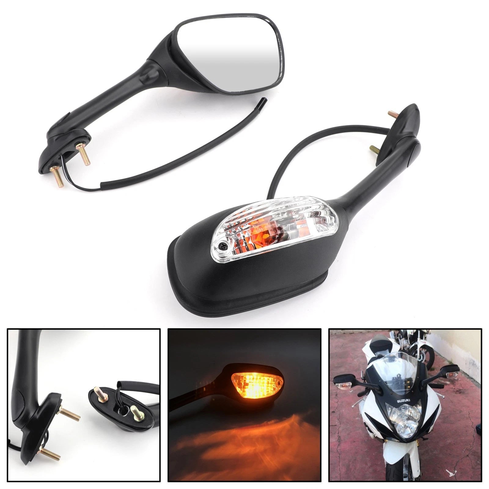 Turn Signal Mirrors for Suzuki GSXR750 GSX-R 1000 (2005–2014)
