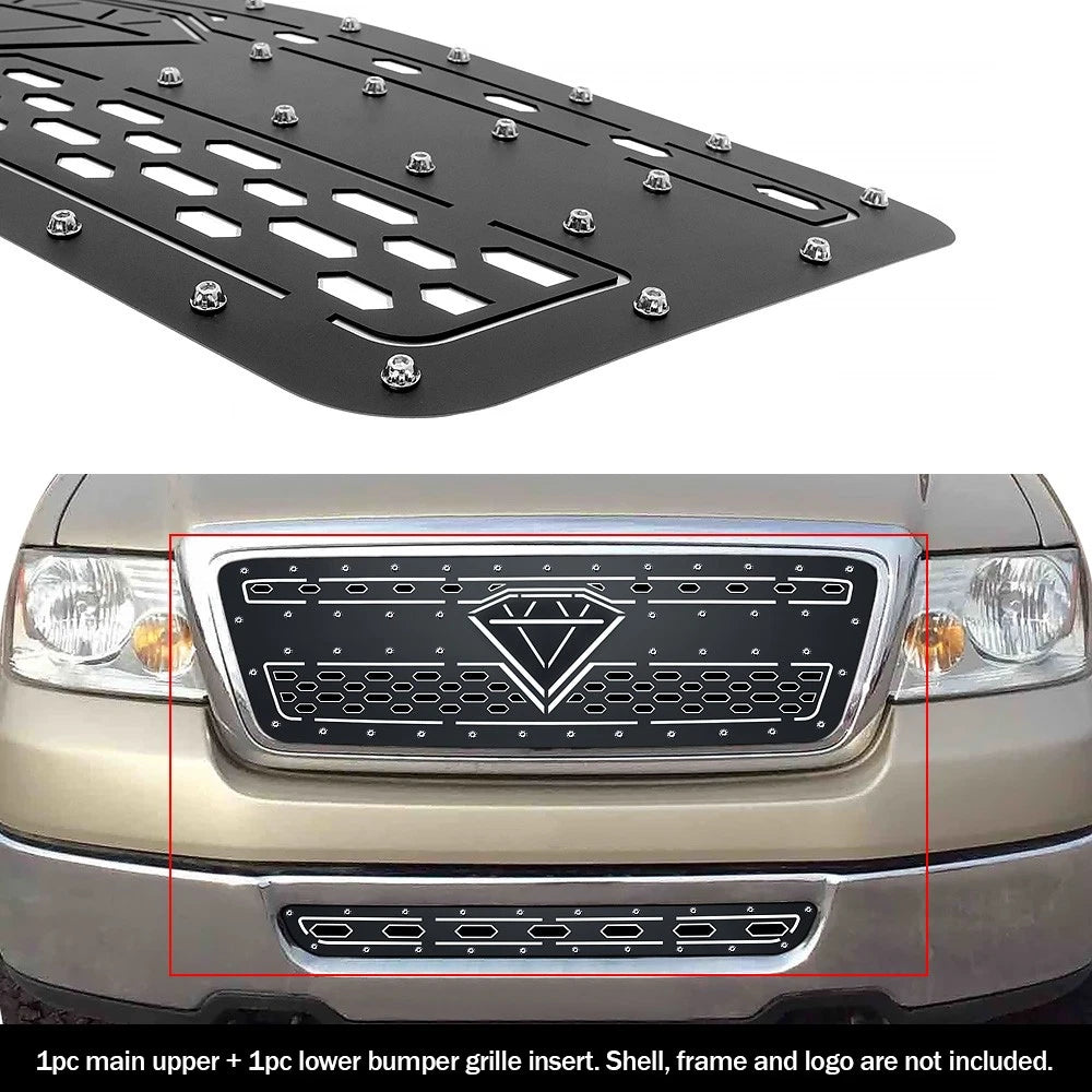 Stainless Steel Grille Insert Combo for Ford F-150 (2006–2008)