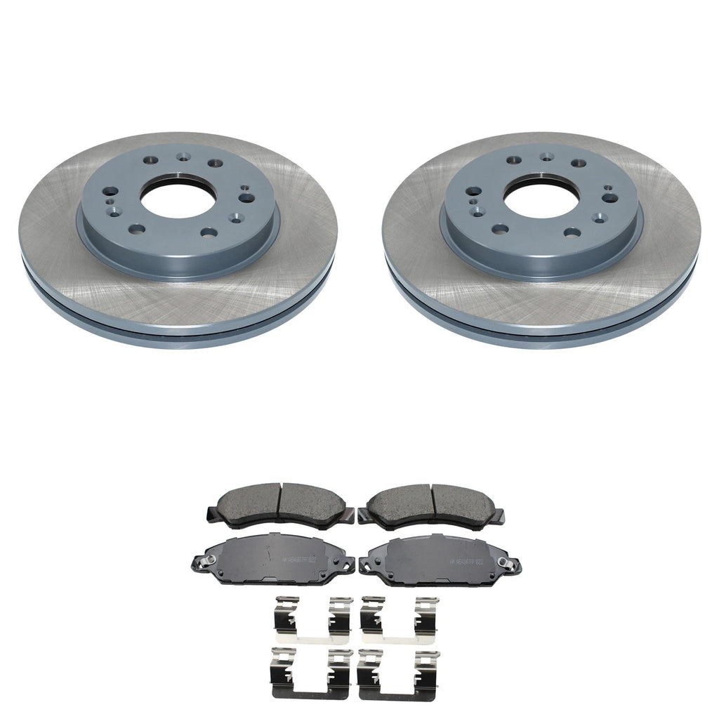 Front Rotors & Akebono ProACT Ceramic Brake Pads Kit for Silverado 1500 (2014–2019)