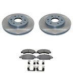 Front Rotors & Akebono ProACT Ceramic Brake Pads Kit for Silverado 1500 (2014–2019)