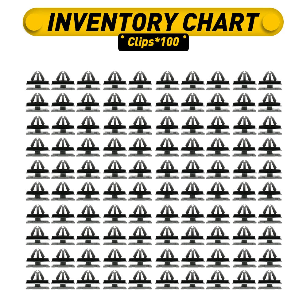 100 Pcs Rocker Door Moulding Clips for GM Vehicles (Various Years)
