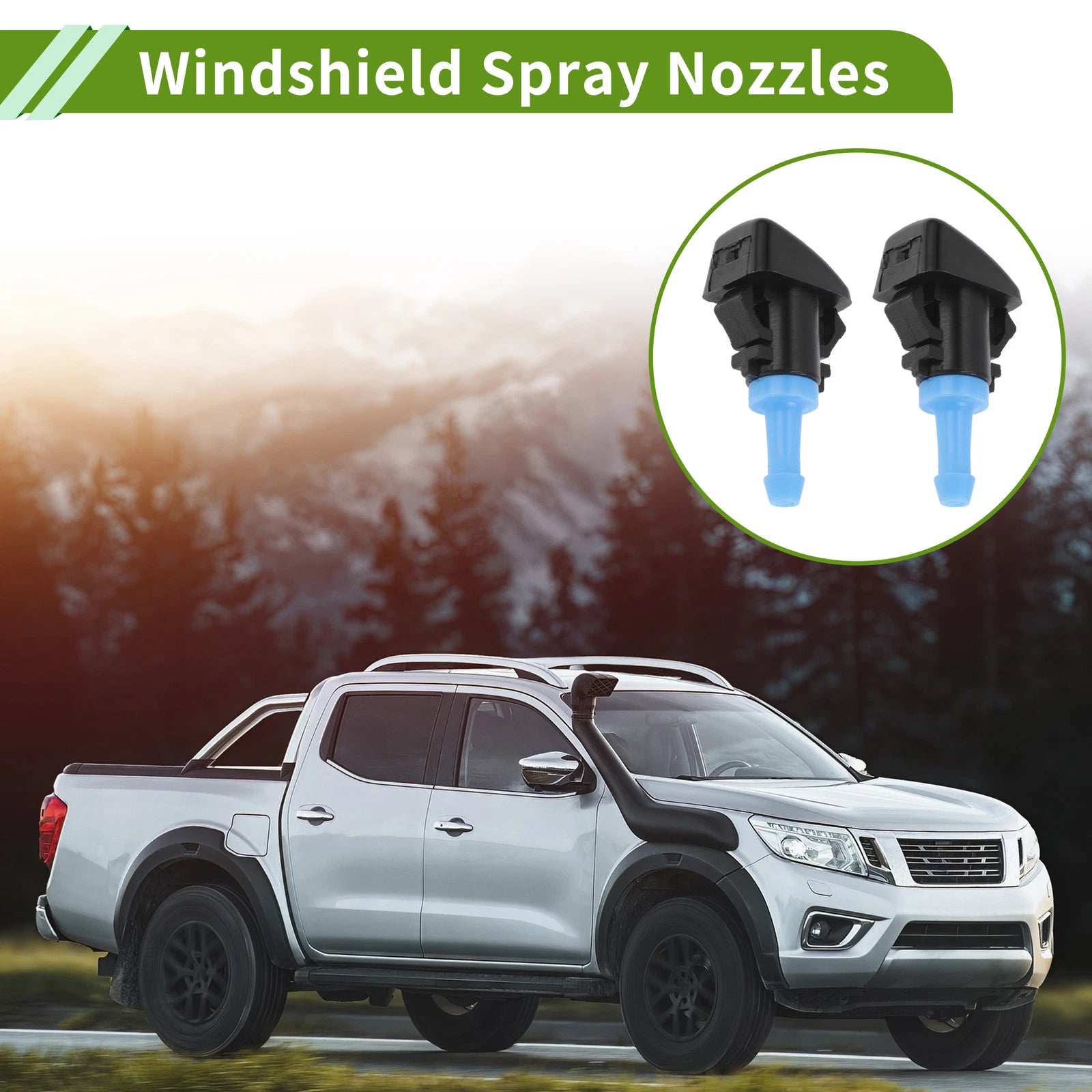 Windshield Washer Nozzle with Hose Connector for Subaru 