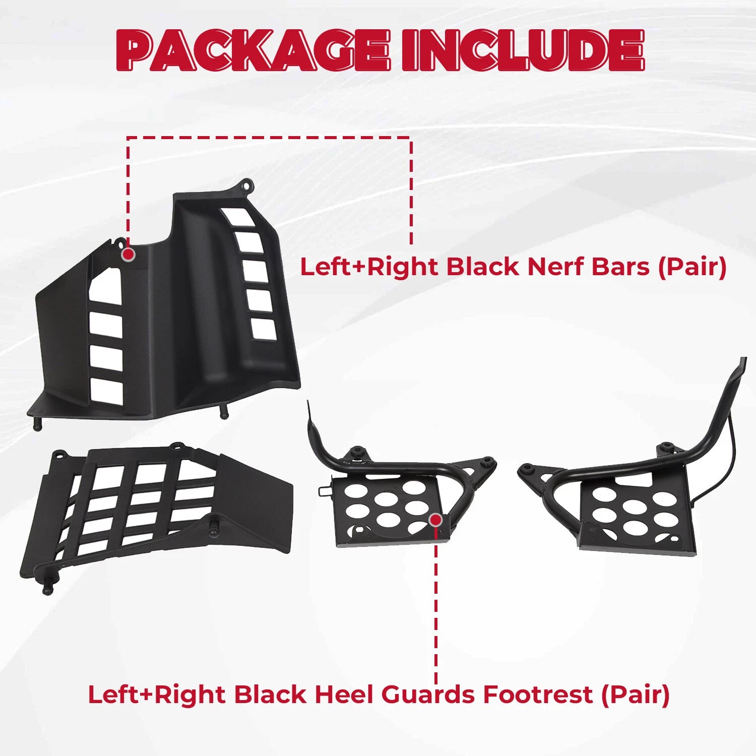 Heel Guards Footrest for Yamaha Banshee 350 (1987–2006) Left + Right