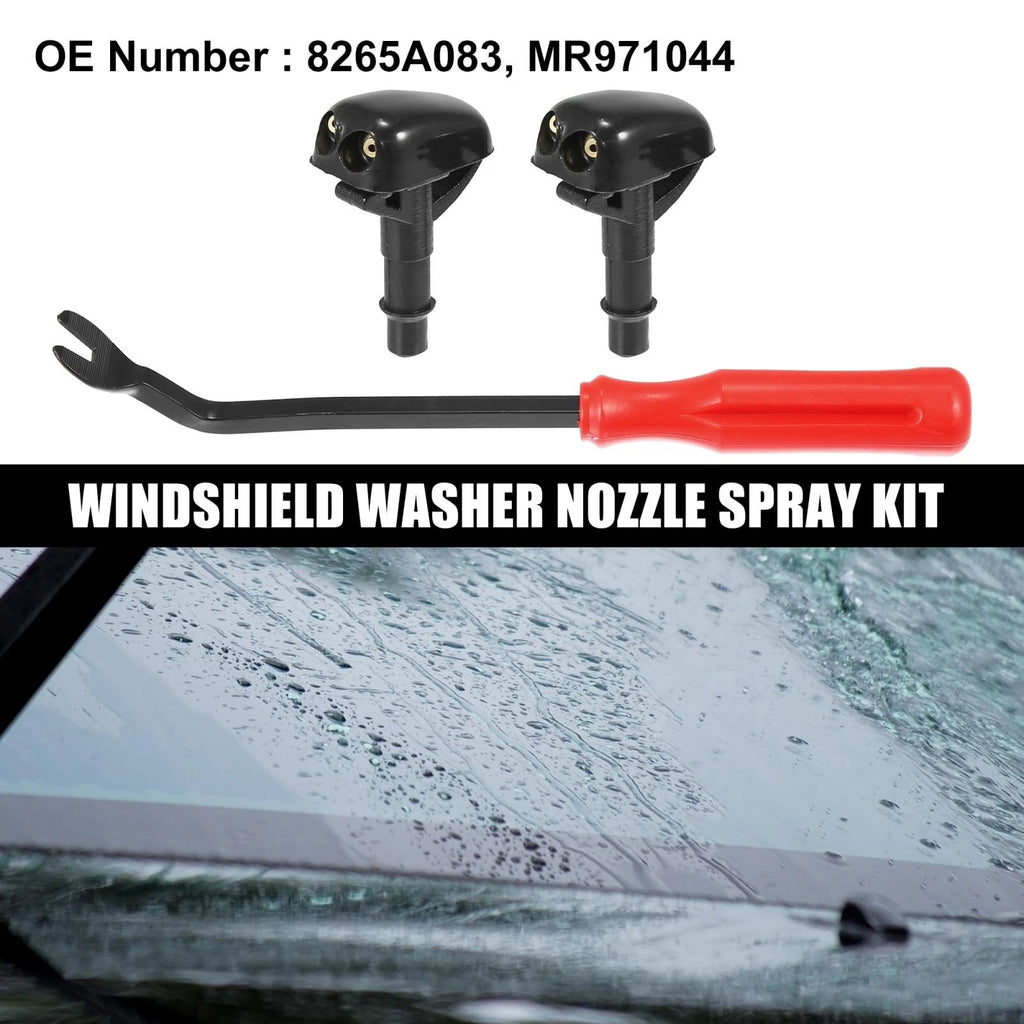 3pcs Front Windshield Washer Nozzle Kit 8265A083 for Mitsubishi Lancer (1995–2005)