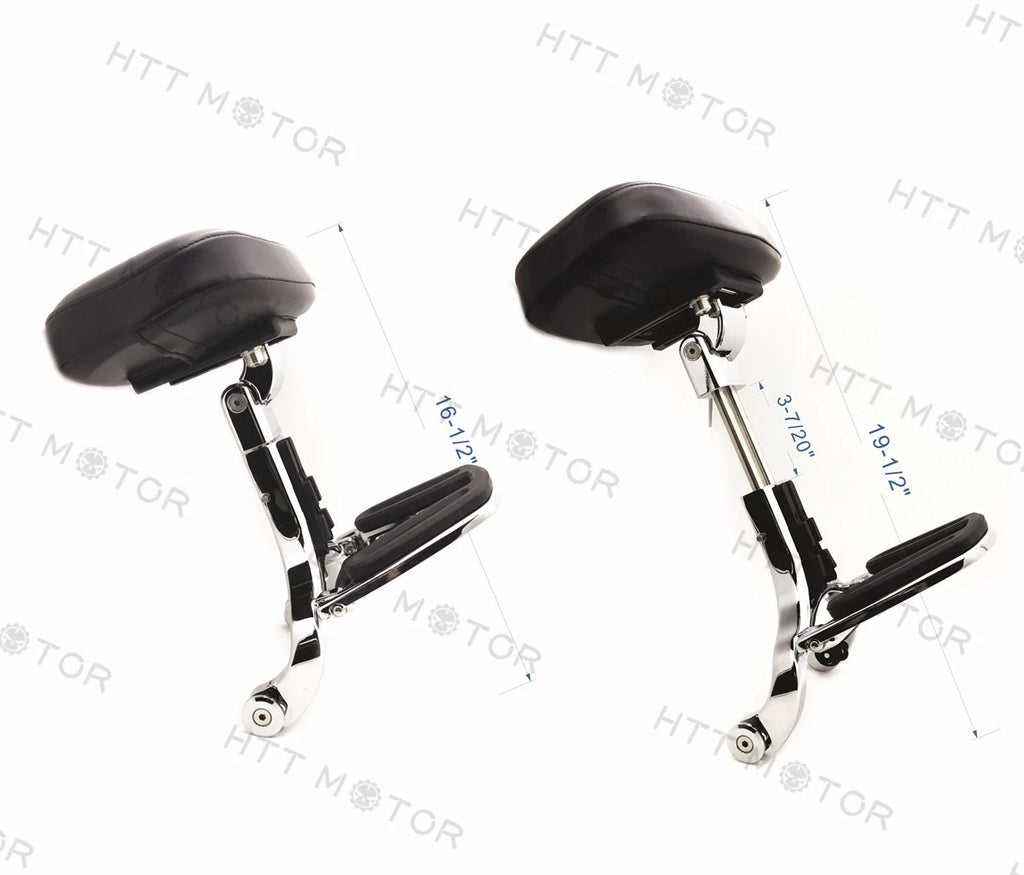 Chrome Multi Purpose Driver & Passenger Back Rest for Harley Touring FLH