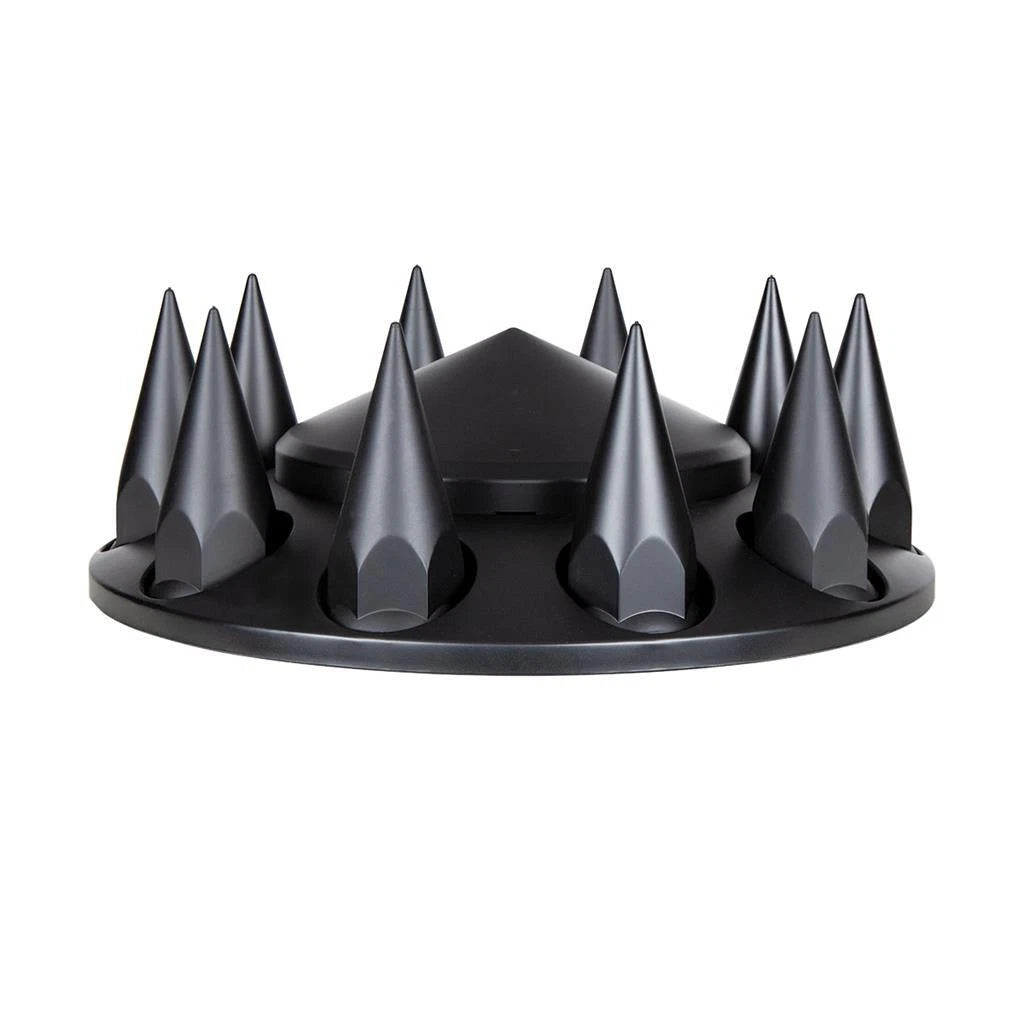 Axle Covers Black Front and Rear Set with Hubcaps for Semi Truck (—)