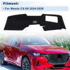 Dash Cover for Mazda CX-60 (2024–2026) HUD Dashboard Cover Flannel Black
