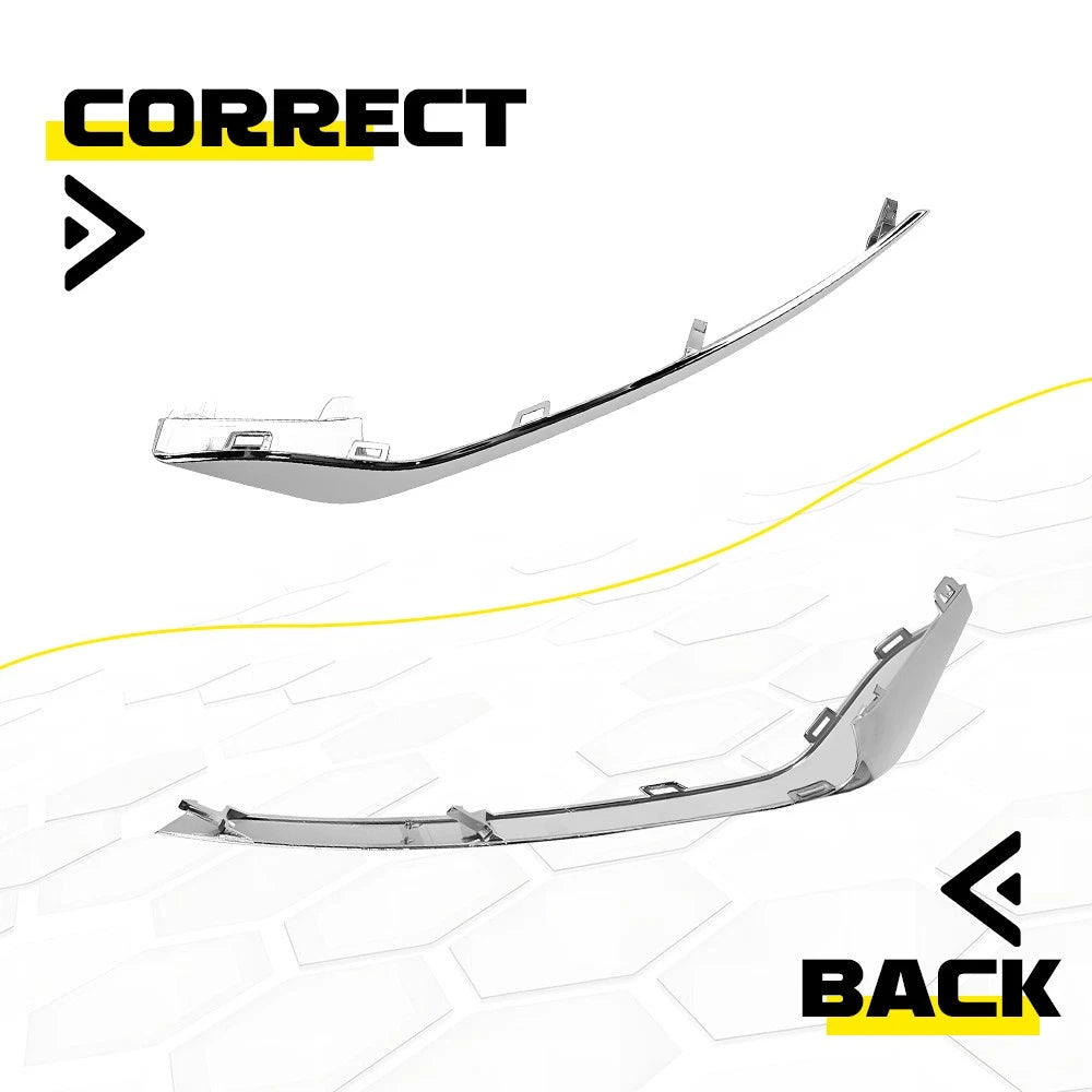 Set of 2 Chrome Front Bumper Fog Light Trim for Ford Fusion (2019–2020)