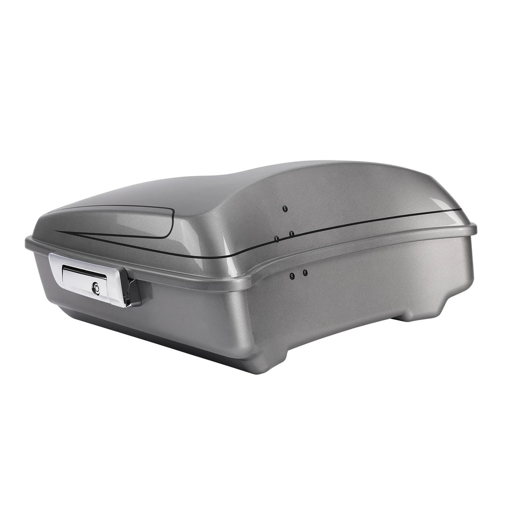 Chopped Trunk for Harley Touring Glide (2014–2025) Dark Platinum Pinstripe