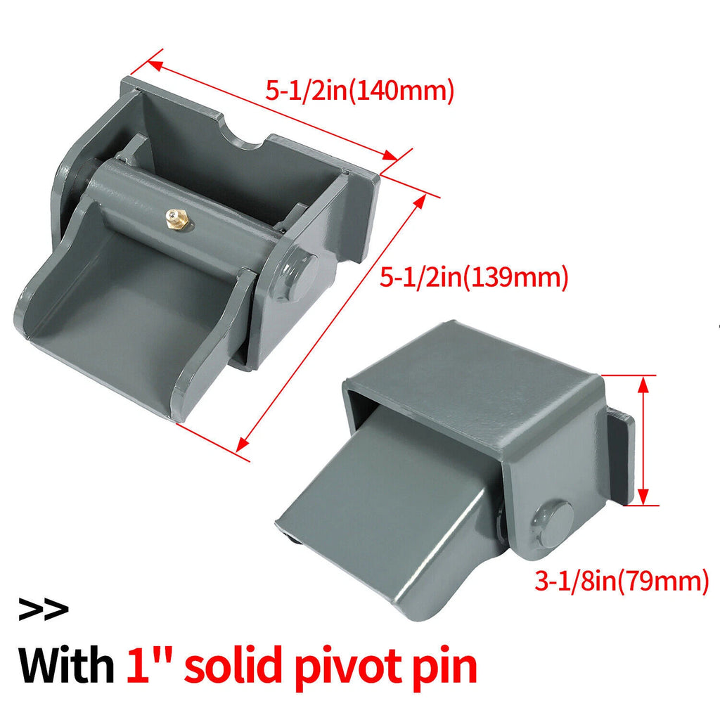 2Pcs Heavy Duty Greasable Steel Dump Body Hinge for Truck Trailer