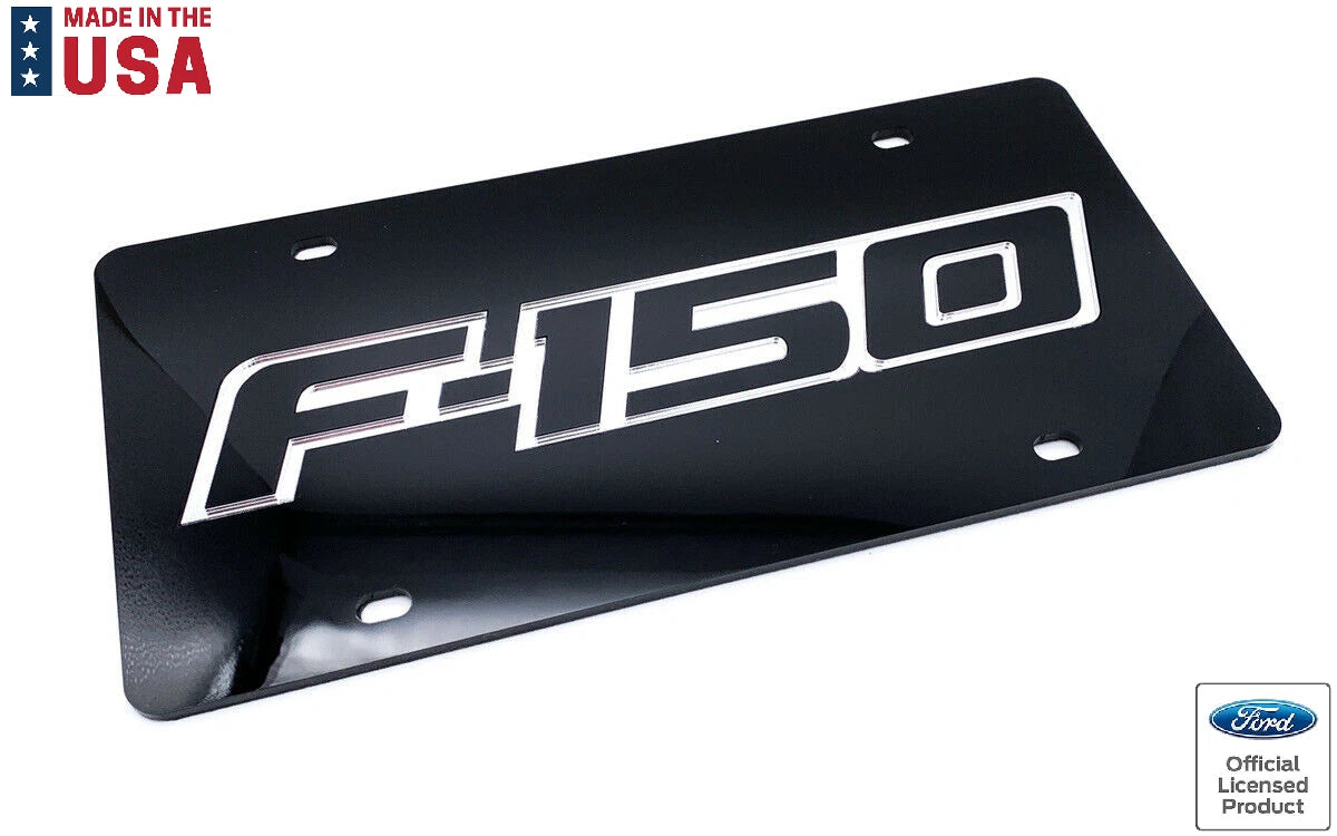 Acrylic Premium Black License Plate for Ford F-150 Mirror Emblem (2009–2014)
