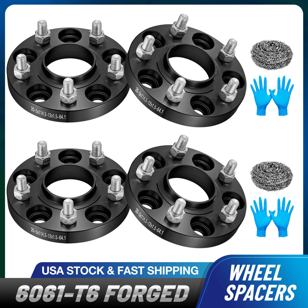 4X 20mm Hubcentric Wheel Spacers 5x114.3 for Acura CSX (2006–2011)