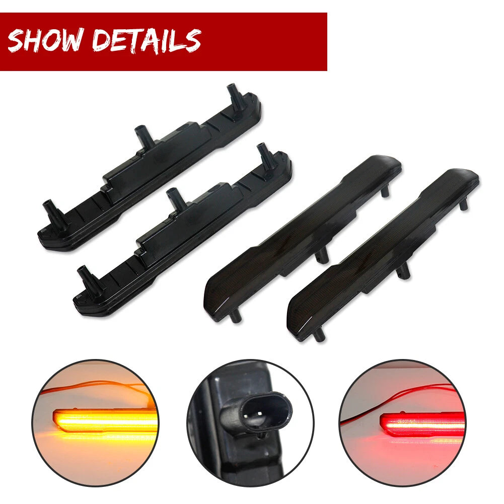 Smoked LED Side Marker Lights for GMC Sierra 2500 3500 (2020–2024)