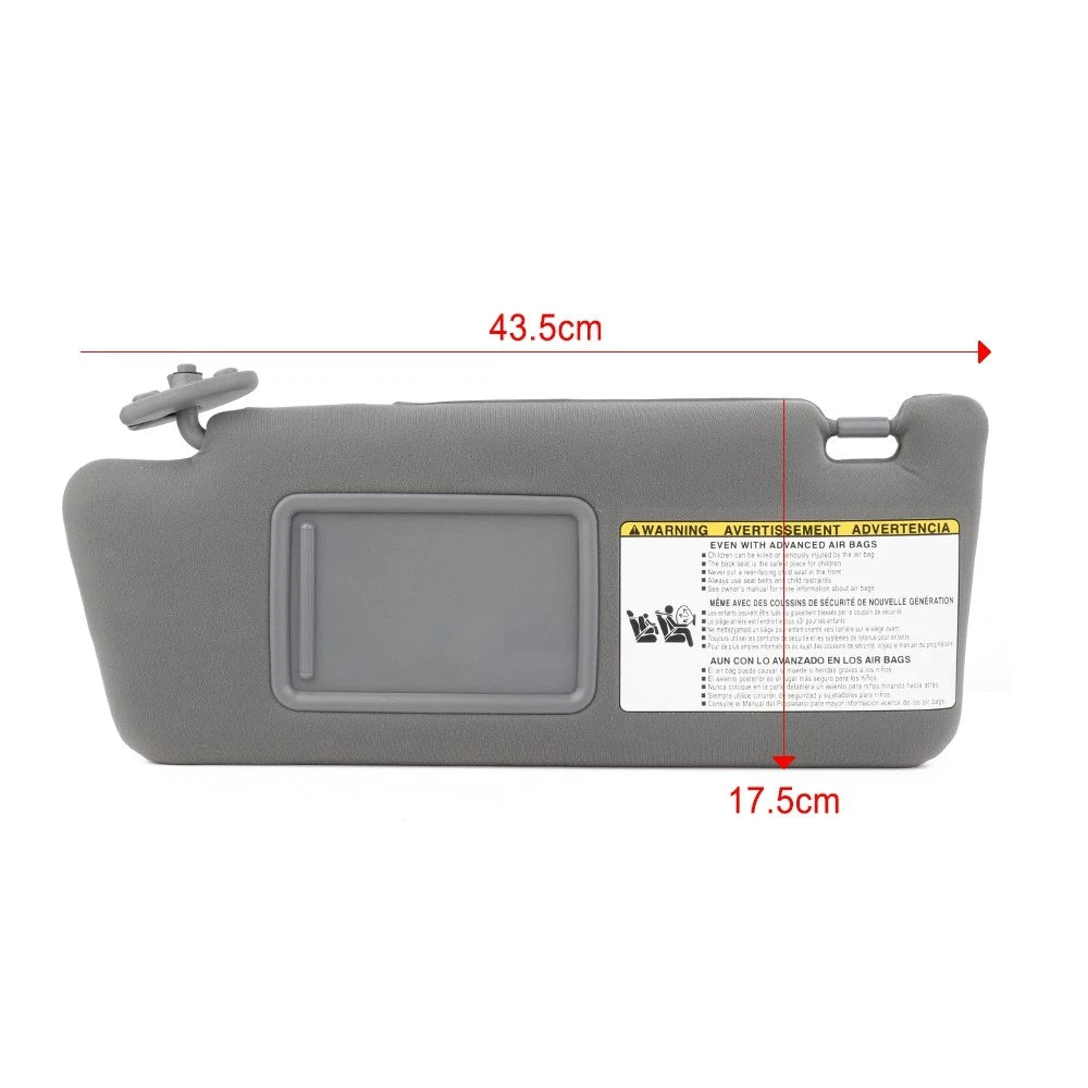 Driver Side Gray Sun Visor for Toyota Tacoma (2005–2015)