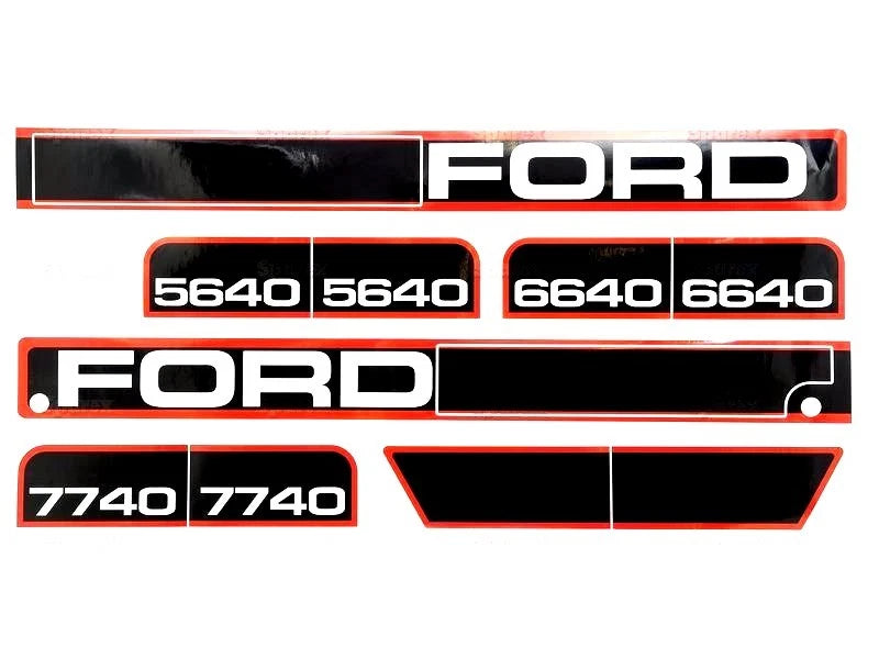 Cap Sticker Set for Ford 5640 6640 7740 Tractors