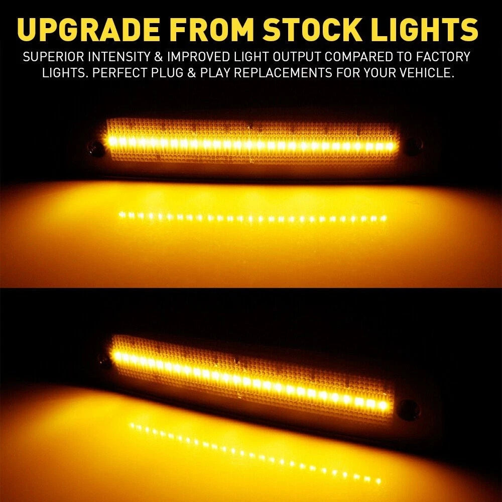 Smoked Amber LED Front Side Marker Lights for Jeep Cherokee (1997–2001)