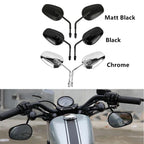Teardrop Rearview Side Mirrors for Harley Touring Road King (Universal 8mm)