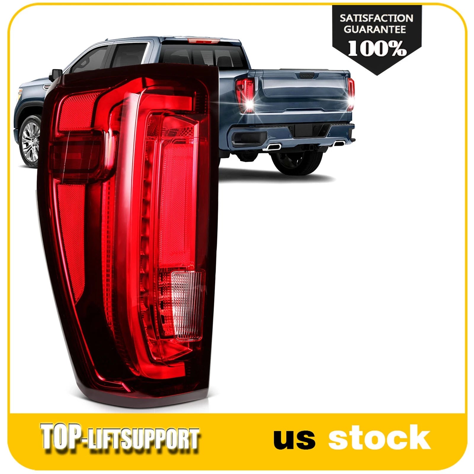 Left Full LED Tail Light Assembly for GMC Sierra 1500 2500HD 3500HD (2019–2023)