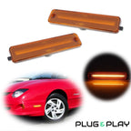 Set of 2 Amber Lens LED Side Marker Lights for Pontiac Sunfire (2000–2005)