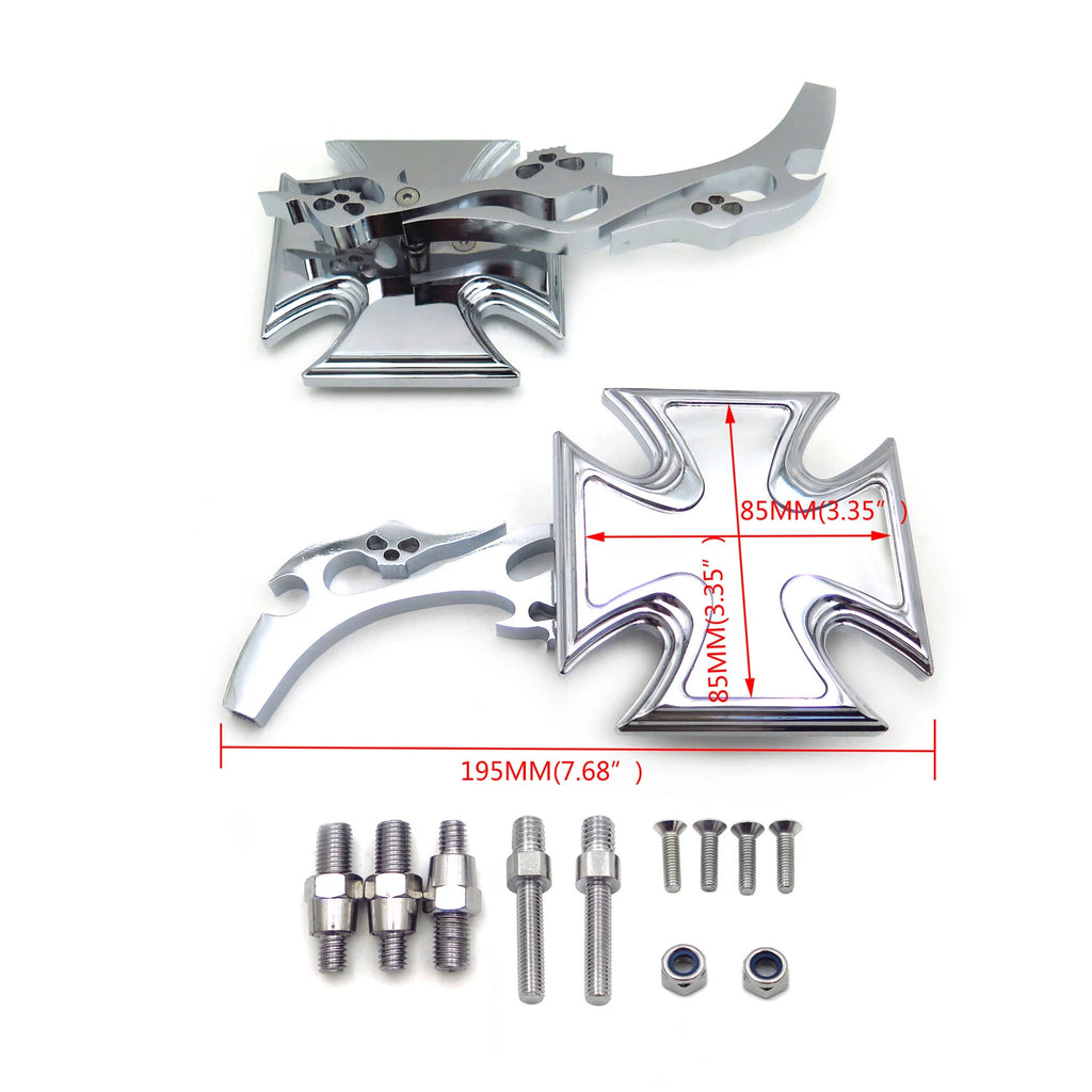 Chrome Billet Running Mirrors for Honda CBR 600RR 900RR 929RR, Yamaha R6