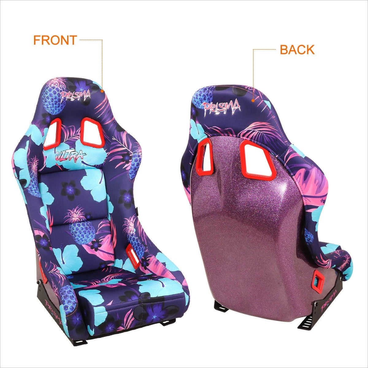 NRG FRP-303-PINA Fixed Back Bucket Seat for Universal Fit (2010–2023)