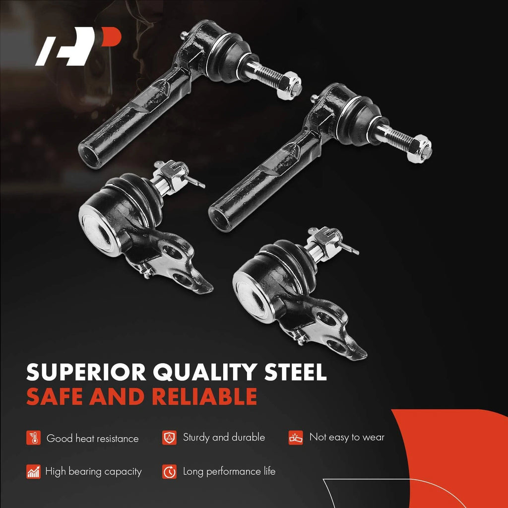 Set of 8 Front Ball Joint Sway Bar Link Tie Rod Ends for Chevrolet Cavalier