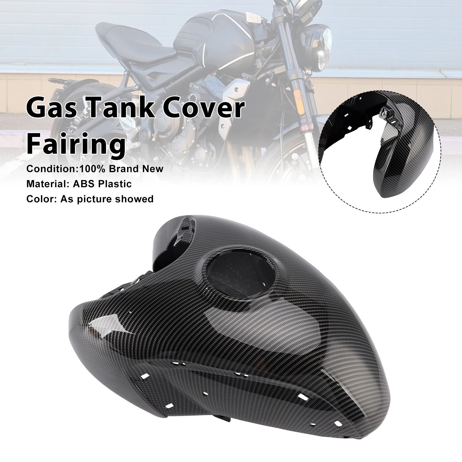 Gas Tank Cover Fairing Protector for Trident 660 (2021–2024) Carbon