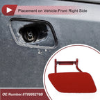 Front Right Washer Nozzle Cover Cap No. 8T0955276B for Audi A5 (2012–2017) Red