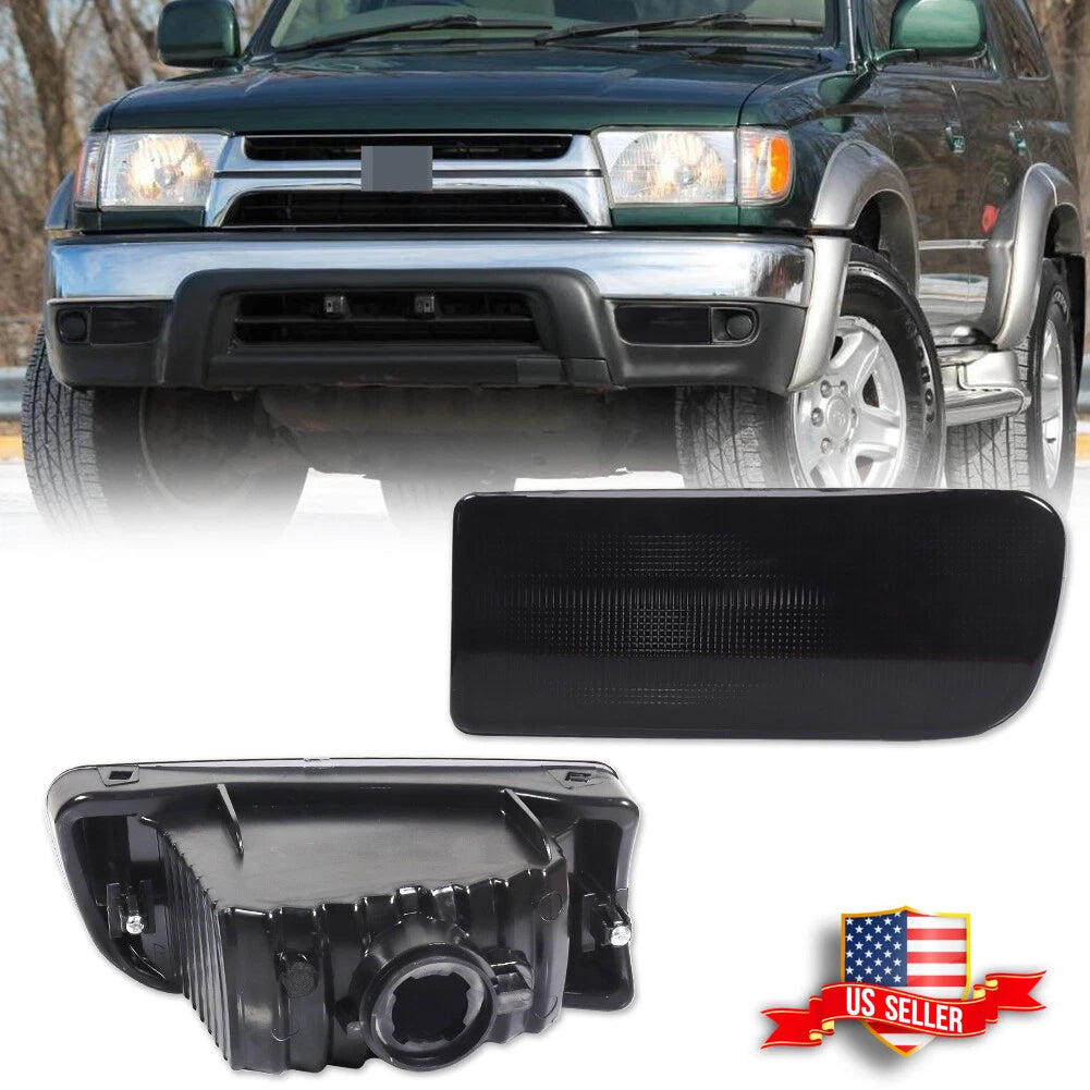 Set of 2 Smoked Lens Front Bumper Turn Signal Lights for Toyota 4Runner (1999–2002)