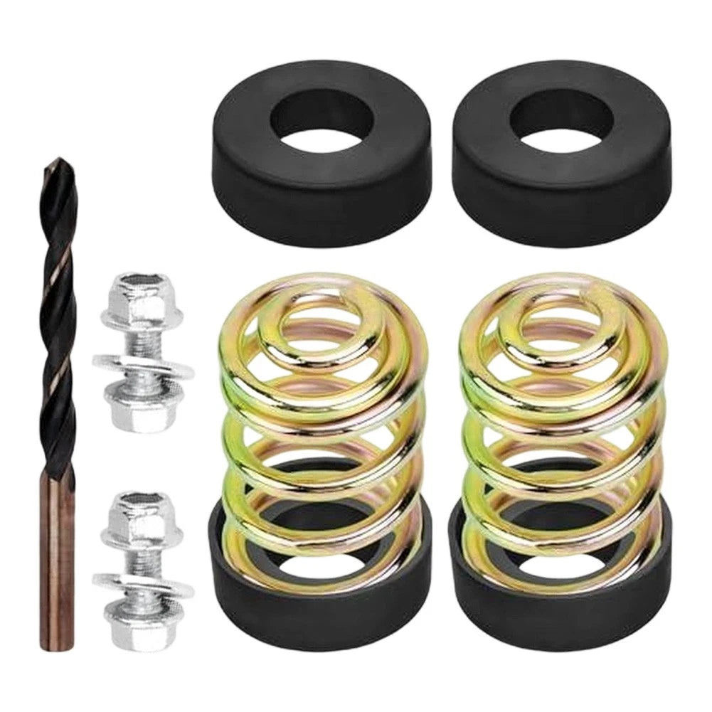 Set of 4 Compression Springs and Retainer Caps for Lawn Mower Seats (N/A)