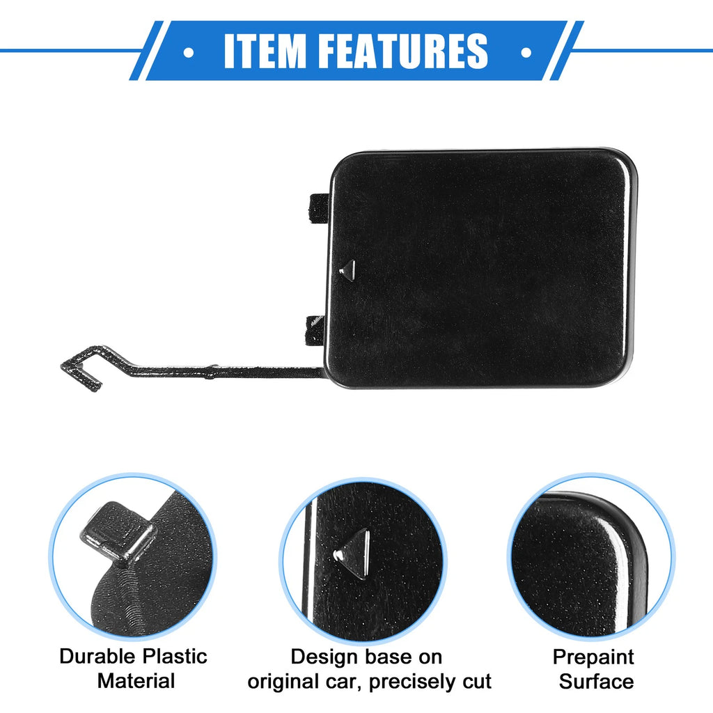 Tow Hook Cover for Mercedes-Benz W211 (2002–2008) - Black Rear Right