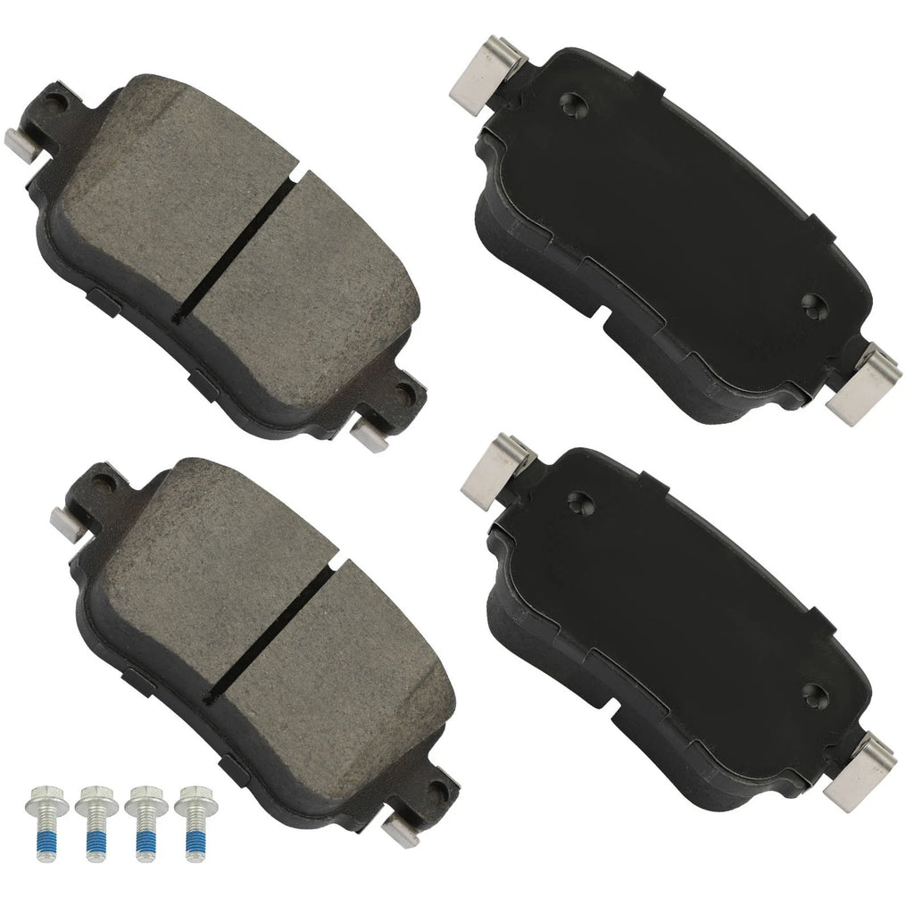 Set of 4 Rear Ceramic Brake Pads for Audi Q3, Volkswagen Golf GTI, Passat