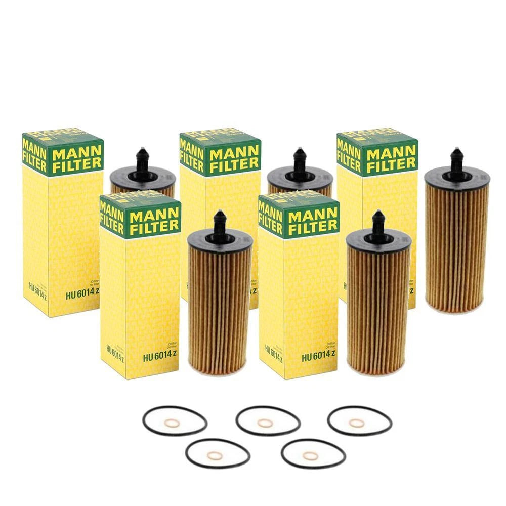 Set of 5 Oil Filter Kits HU60141Z for BMW F22 F23 F30 F31 F32 F33 F34 F36 (2012–2020)