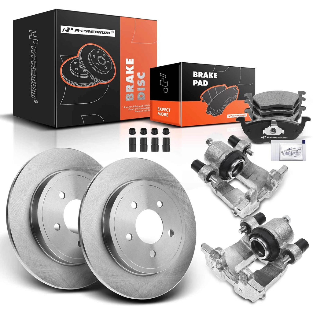 Set of 2 Rear Rotors & Brake Pads for Ford Escape (2001–2012)