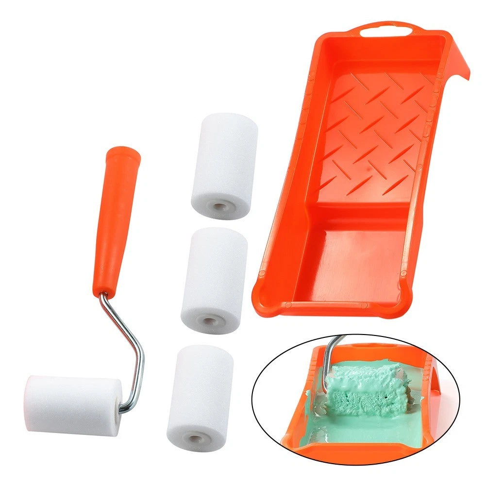 2X Foam Paint Roller Kit with Tray Liner for Automotive Painting