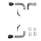 Dual Exhaust Kit for Jeep Wrangler (2018–2025) 2.5" Black Tip