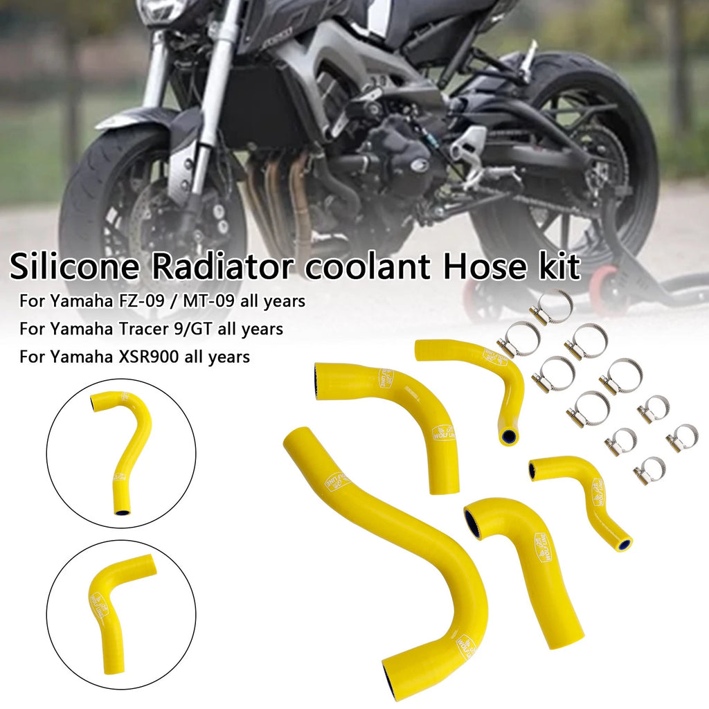 Silicone Radiator Coolant Hose for Yamaha MT-09, XSR900, Tracer 9/GT (All Years)