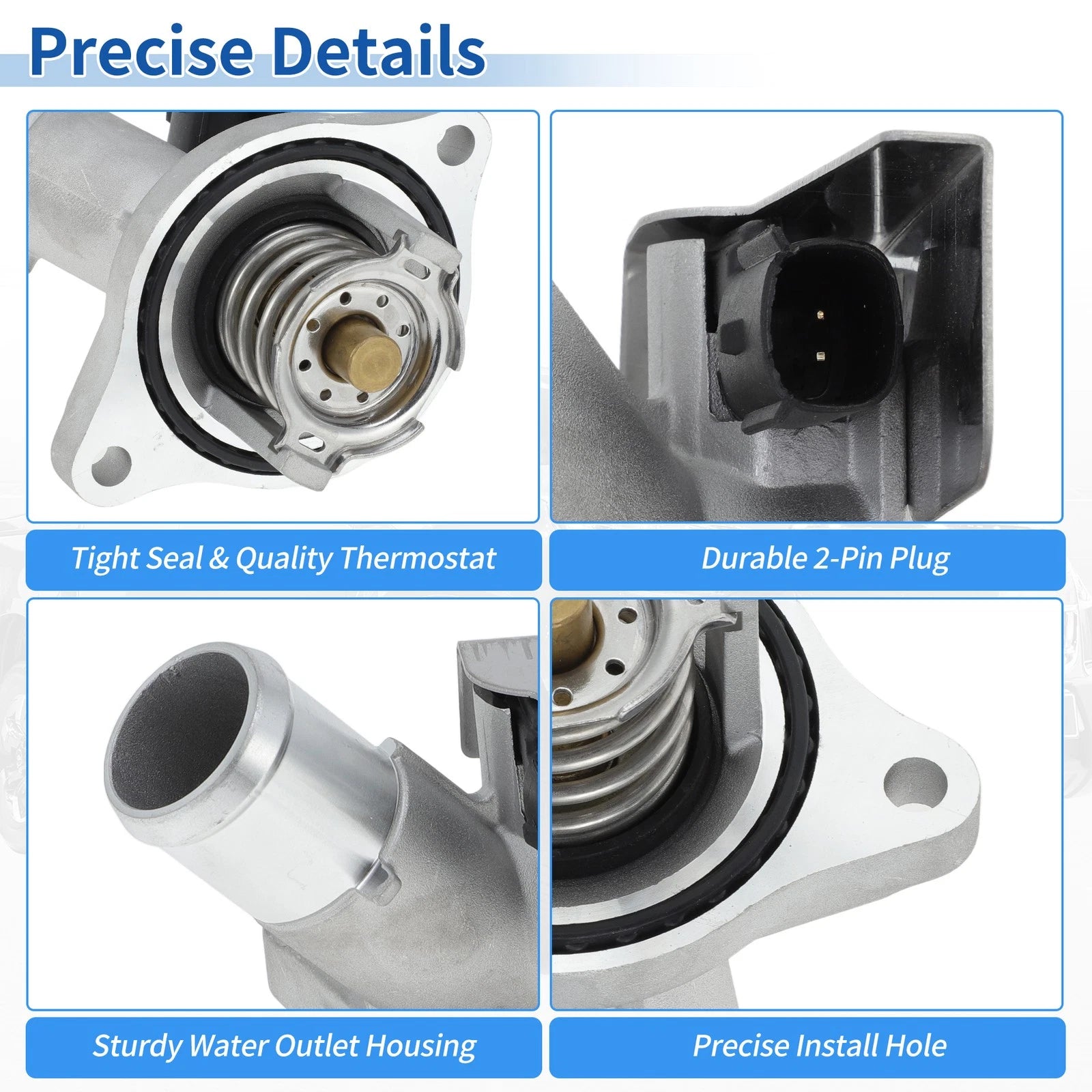Engine Coolant Thermostat Housing Assembly for Chevrolet Colorado, GMC Canyon (2015–2022)